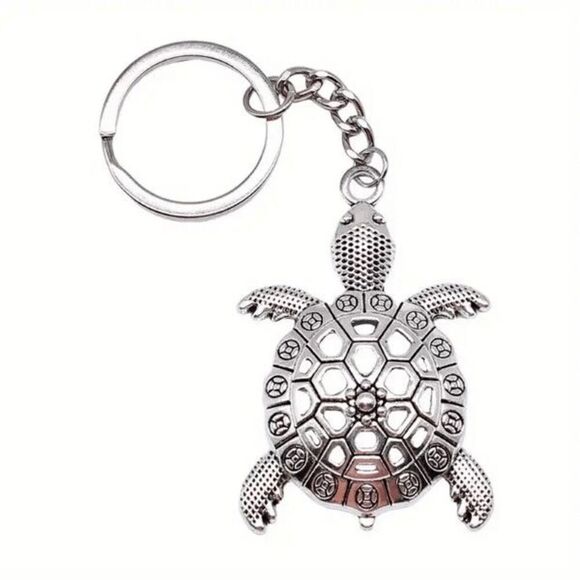Turtle Stainless Steel Keychain - Picture 1 of 5
